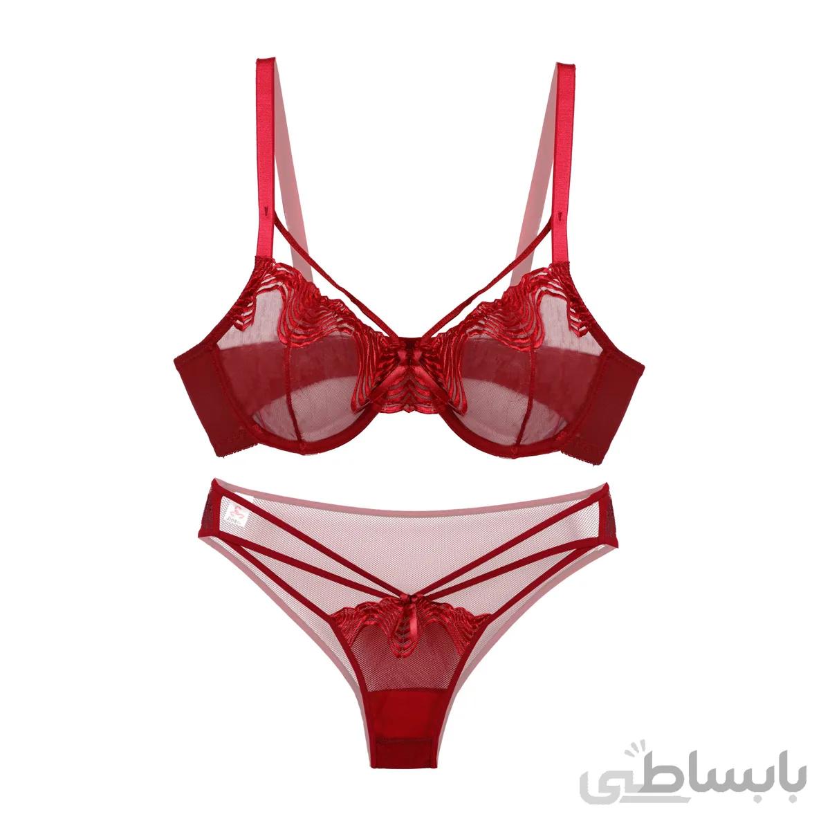ست ژینا کد 1060 سوتین و شورت پک 4 عددی