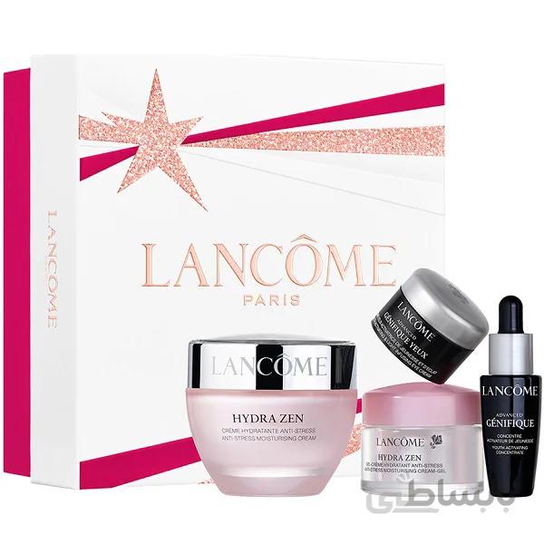 پک روتین لانکوم LANCOME | کرم آبرسان هیدرا زن HYDRA ZEN حجم ۵۰ میل | کرم شب، سرم، دور چشم سایز مسافرتی