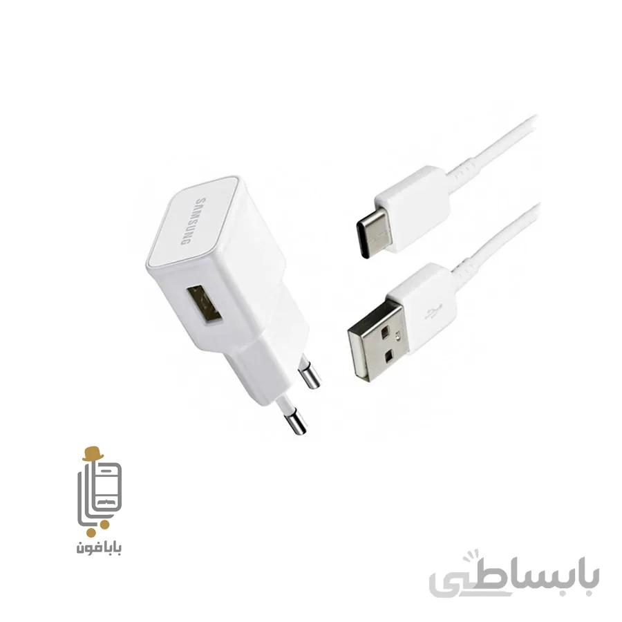 شارژر اصلى سريع همراه با كابل type c سامسونگ گوشى Samsung Galaxy A8 2018 ا 2A Samsung Galaxy A8 2018 Fast travel charger with type c cable