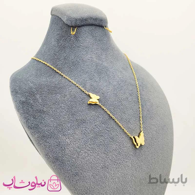 گردنبند دخترانه ظریف طرح پروانه
