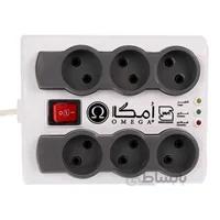 محافظ ولتاژ صوتی تصویری امگا مدل p6000 طول 3 متر ا محافظ صوتی تصویری با کابل 3 متری با سه سال گارانتی طلایی