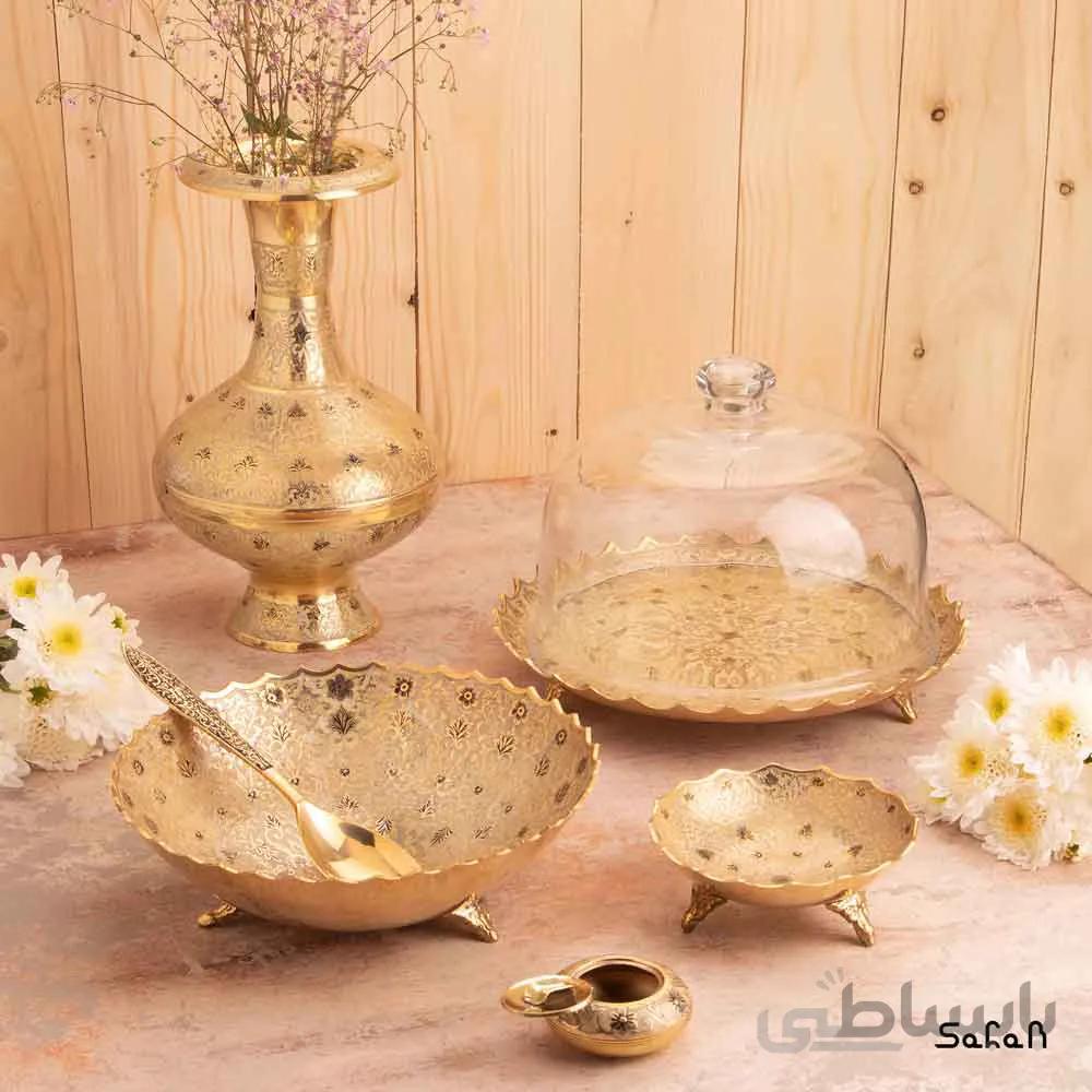 ست پذیرایی برنجی میناکاری کد 129