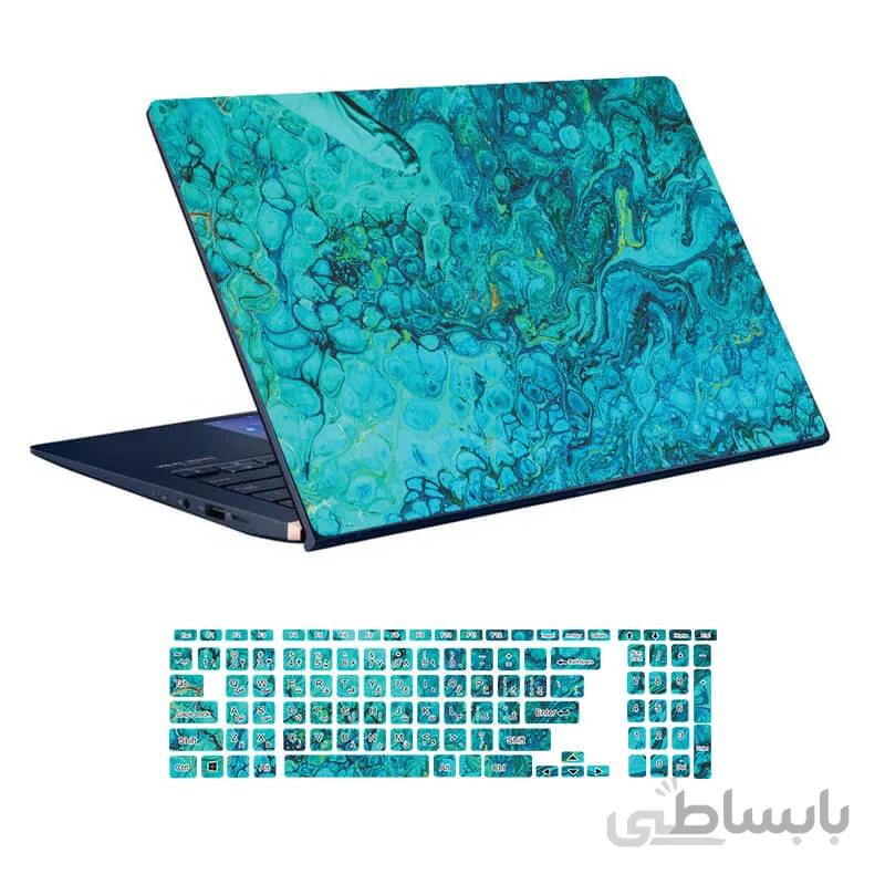 اسکین لپ تاپ طرح Colors کد ۶۳ به همراه استیکر کیبورد