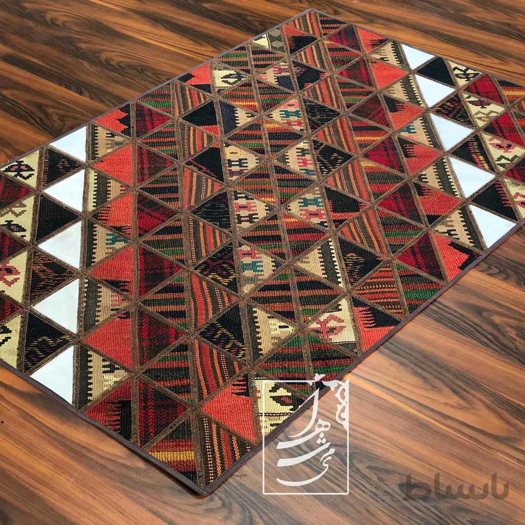 گلیم چهل تکه دستباف 1 در 1/5 متری مدل gt-56 ا قیمت به شرط خرید تیمی