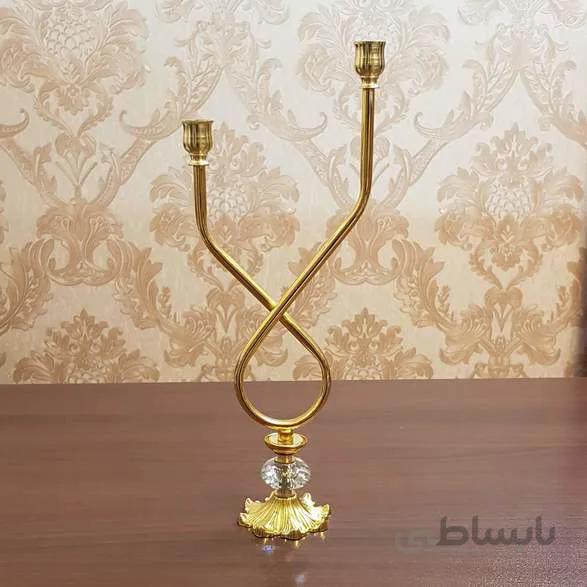 جا شمعی طلایی طرح لا