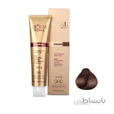 رنگ مو آتوسا رویال شماره 7.34 حجم 120 میلی لیتر رنگ قهوه اي نسكافه اي تيره