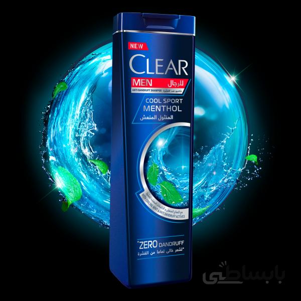 شامپو کلیر ۴۰۰ میل ضد شوره – همراه با رایحه نعناع یخ – Clear men cool sport menthol