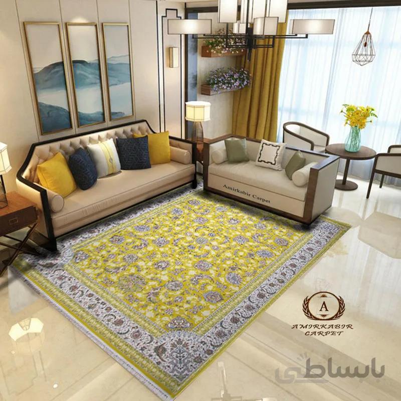 فرش افشان سلطنتی طلایی 1200 شانه 3600 تراکم