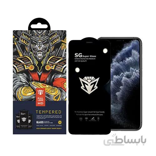 محافظ صفحه نمایش اس جی مدل Super Glass مناسب برای گوشی موبایل اپل Iphone xs max \ 11 pro max ا SG Super Glass screen protector suitable for Apple Iphone XS MAX \ 11 PRO MAX