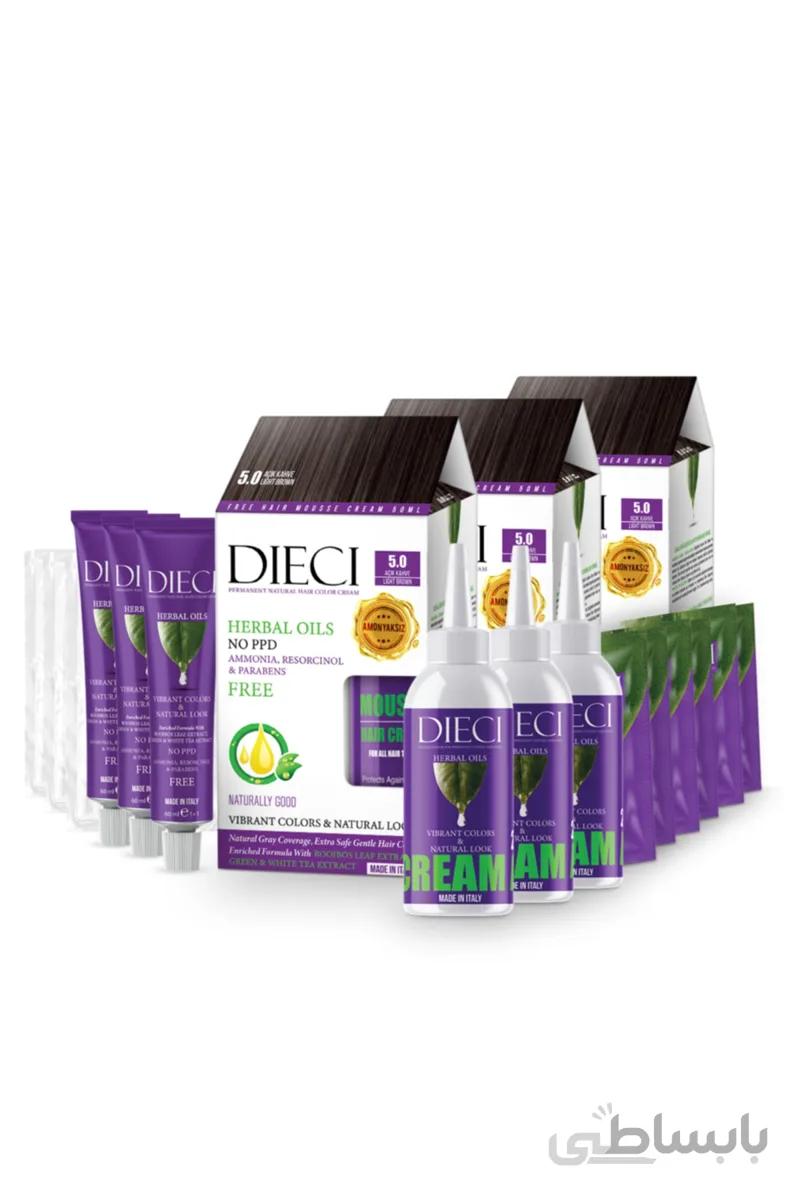 Dieci رنگ مو ۳ کیت بدون آمونیاک