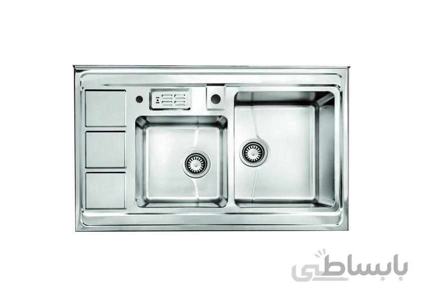 سینک ظرفشویی روکار اخوان ا Akhavan Double Bowl Sink 322