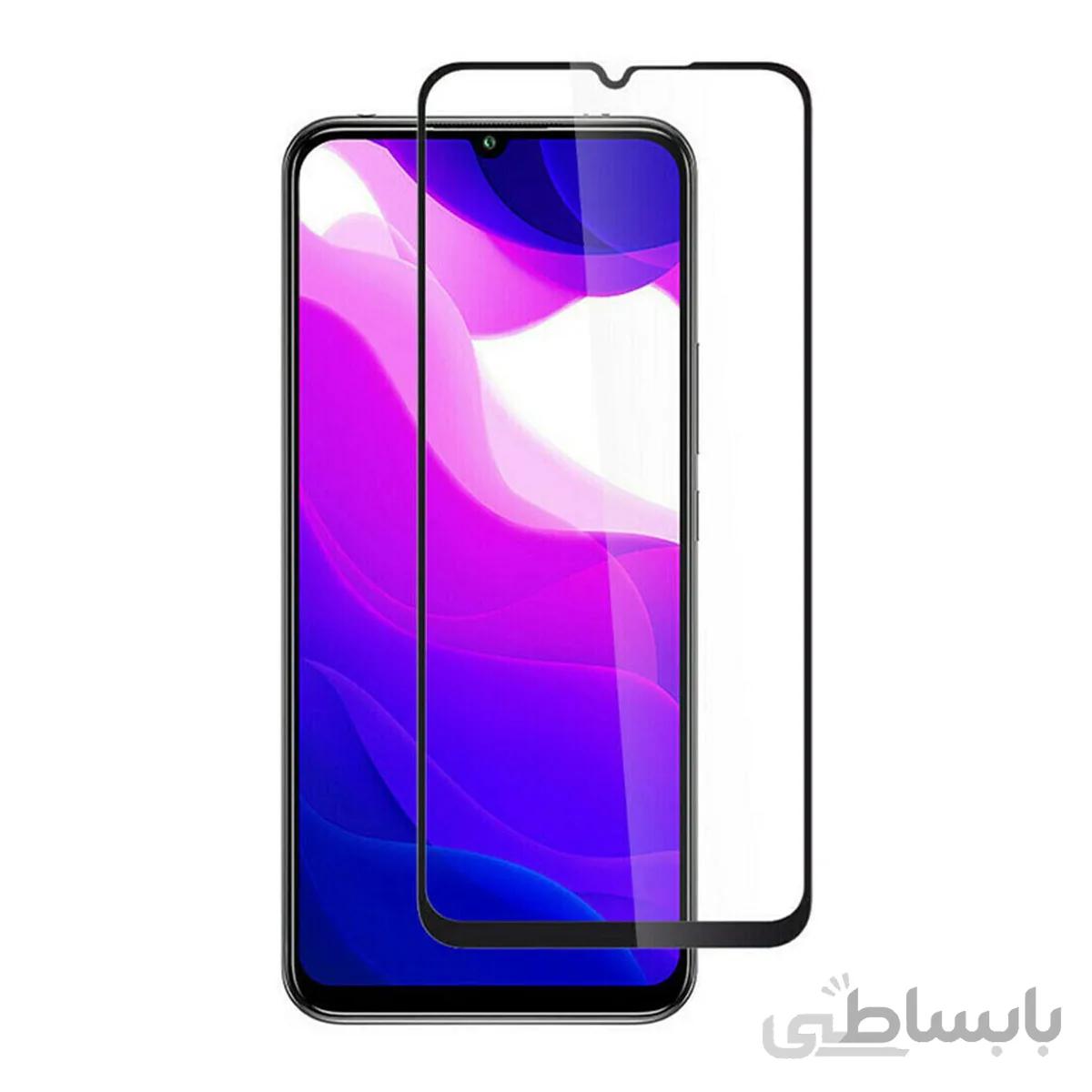 محافظ صفحه نمایش شیشه ای مشکی huawei Y6 P - Full Cover (بدون پک)