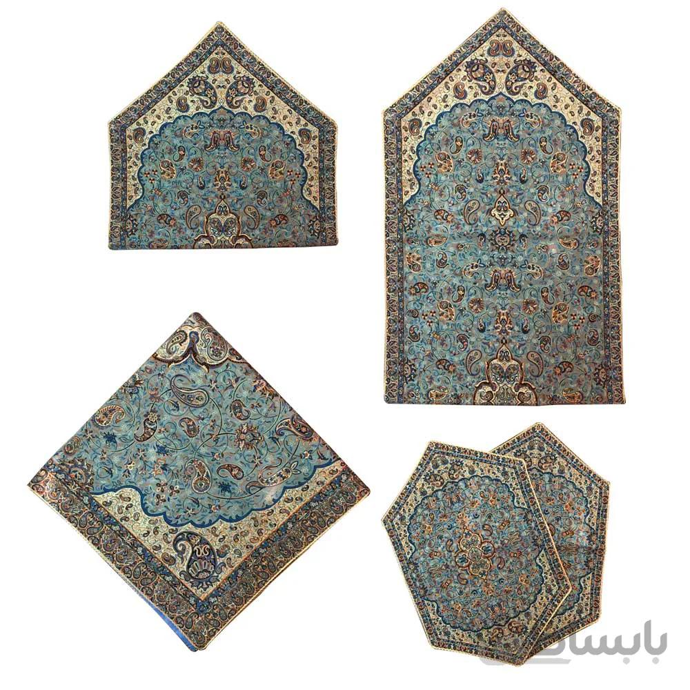 ست 5 تکه رومیزی ترمه ابریشم ا قیمت به شرط خرید تیمی