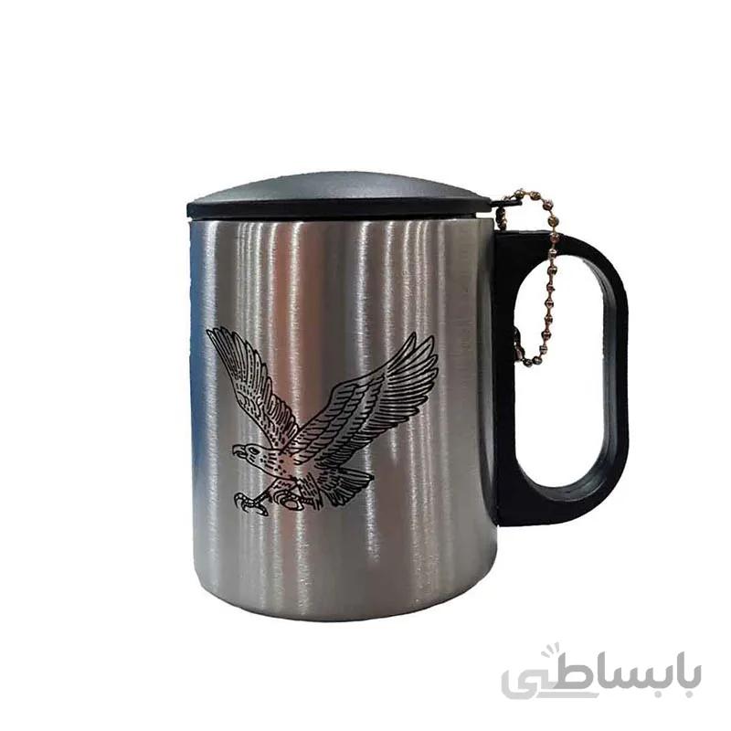 لیوان کوهنوردی استیل درب دار
