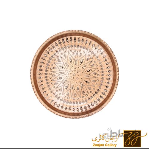 سینی گرد مسی طرح کرمان متوسط