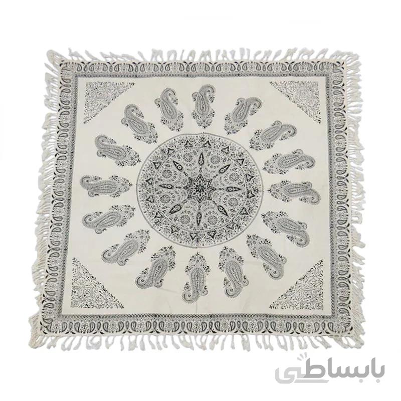 رومیزی قلمکار مربعی ممتاز سایز 100*100 سانتی متر کد s10