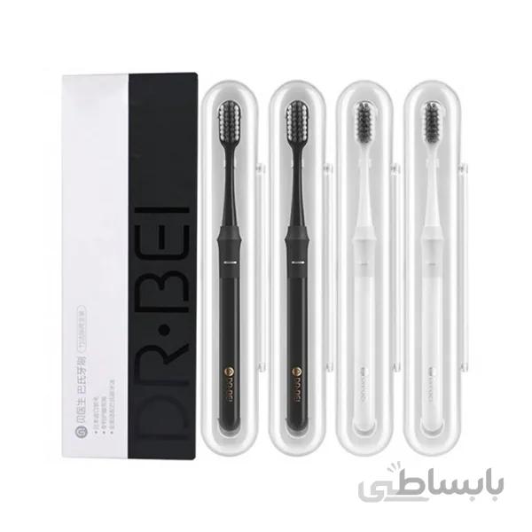 مسواک شیائومی با پک 4 عددی Dr.Bei Bass Toothbrush (Bamboo) 4pcs