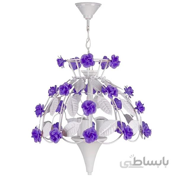 لوستر 3 شعله چشمه نور کد A2207/3-PUR بنفش