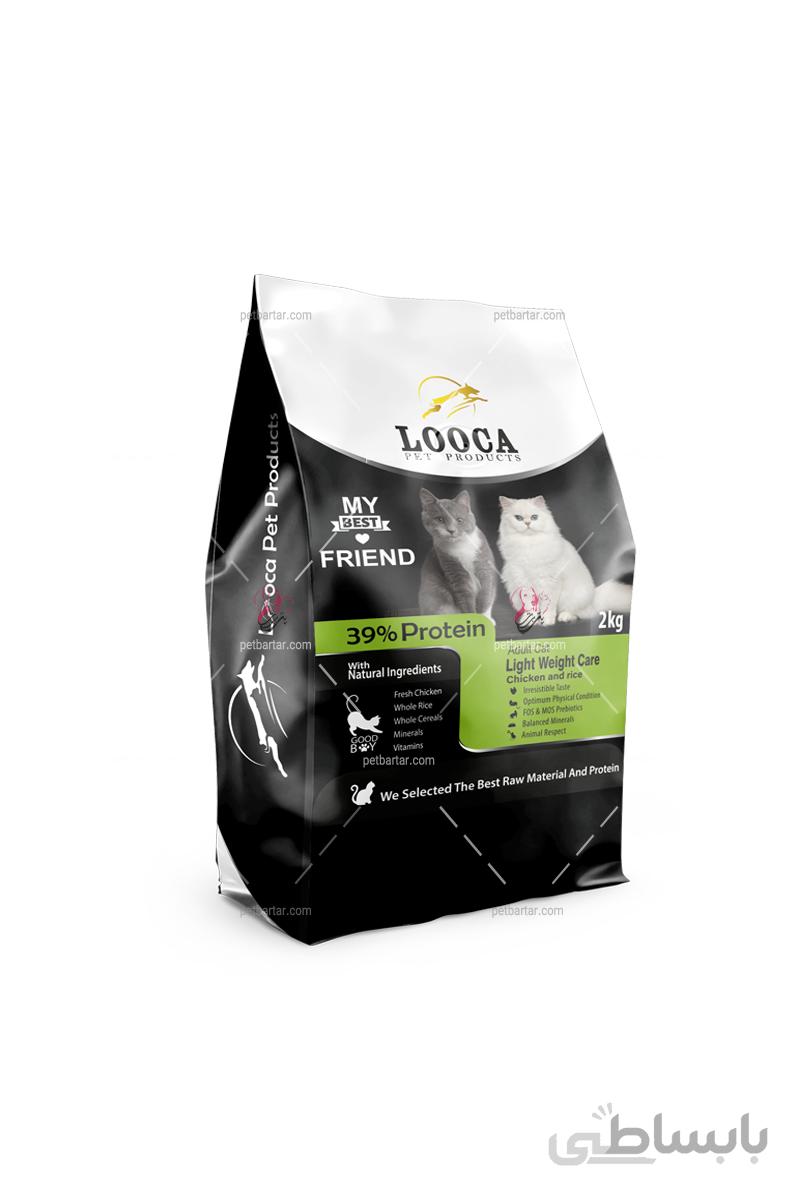 غذای خشک گربه لایت ویت لوکا طعم مرغ و برنج ۲ کیلویی | Looca Light Weight Care Cat with Chicken and Rice