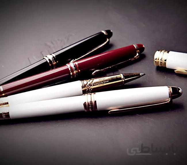 روان نویس لوکس MONT BLANC ا MEISTERSTUCK SOLITAIRE DOUE STAINLESS STEEL CLASSIQUE ROLLERBALL