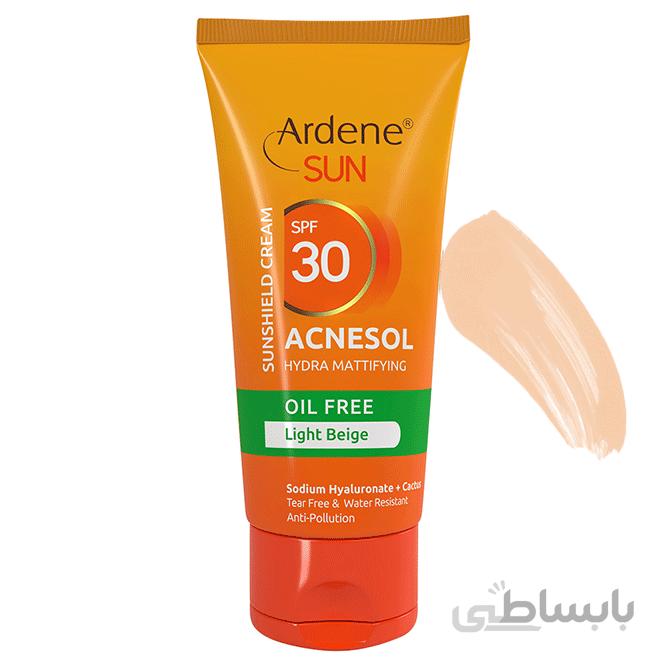 کرم ضدآفتاب فاقد چربی Acnesol مناسب پوست چرب و آکنه آردن سان 50 میلی لیتر