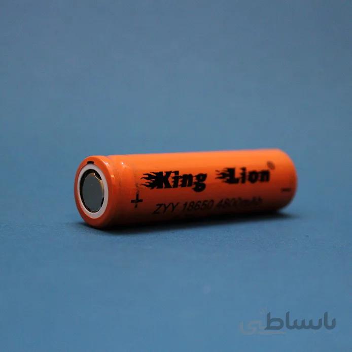 باتری لیتیوم یون 3.7v سایز 18650 4800mAh مارک King Lion سر تخت
