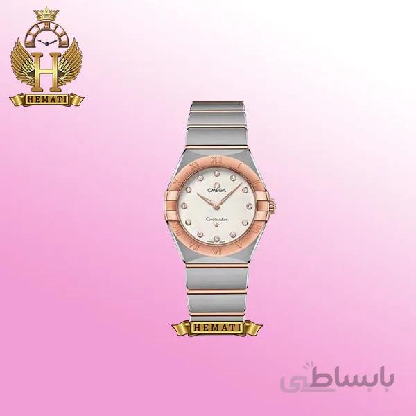ساعت مچی زنانه امگا کانستلیشن OMEGA CONSTELLATION OMCL00 نقره ای رزگلد (صفحه سفید صدفی)
