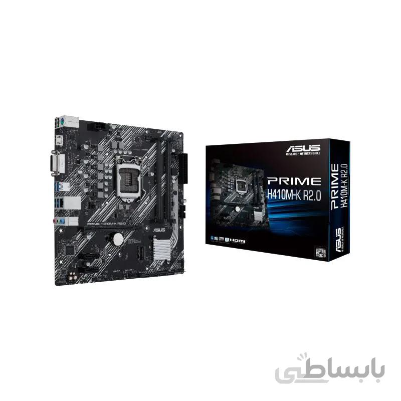 مادربرد ایسوس PRIME H410M-K R2.0 ا ASUS PRIME H410M-K R2.0 LGA 1200 10th Gen Micro-ATX Motherboard