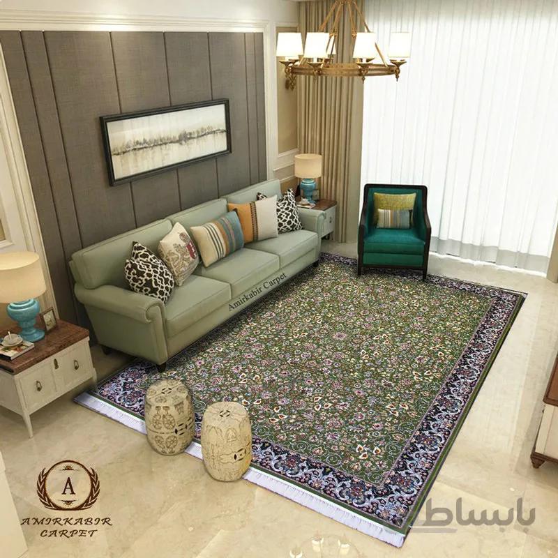 فرش ۷۰۰ شانه طرح میگل سبز