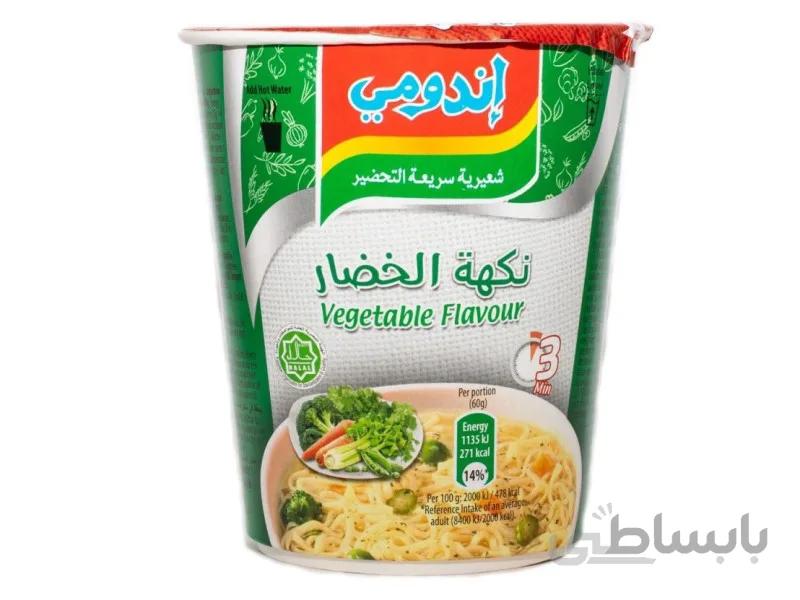 نودل لیوانی اندومی Indomie با طعم سبزیجات وزن 60 گرمی