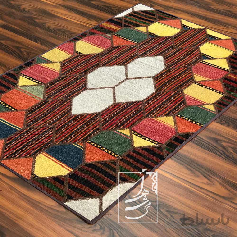 گلیم چهل تکه دستباف 1 در 1/5 متری مدل gt-58 ا قیمت به شرط خرید تیمی