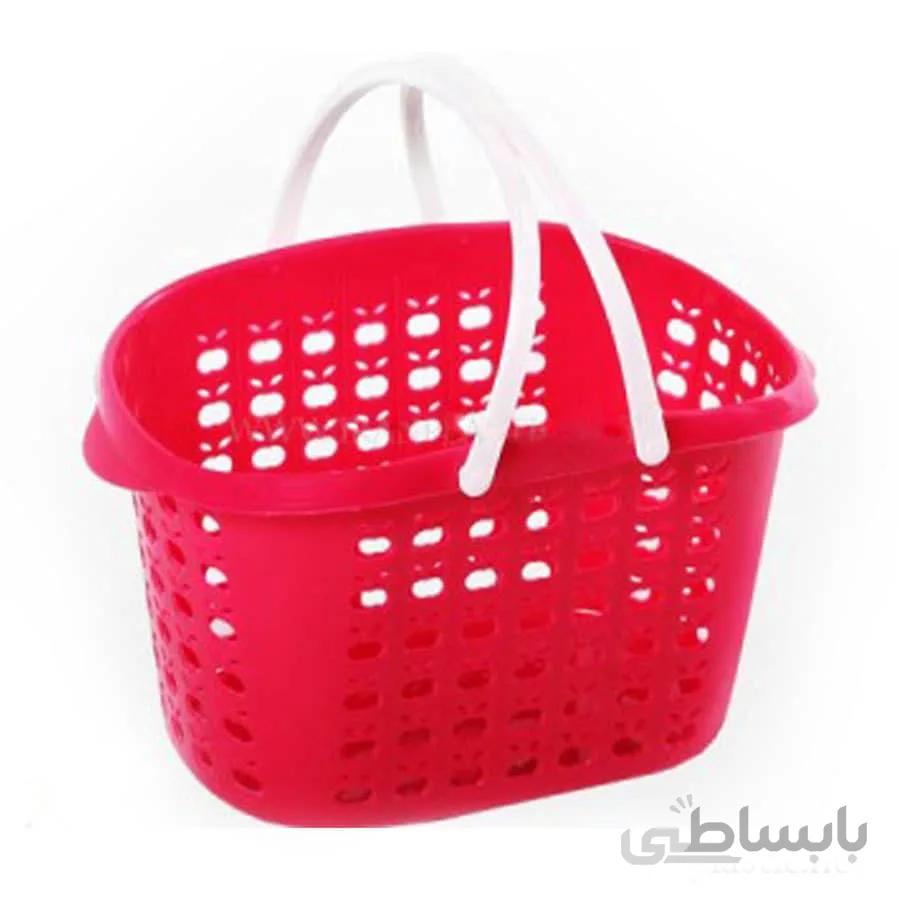 سبد خرید اشکان پلاستیک مدل سیب سایز کوچک