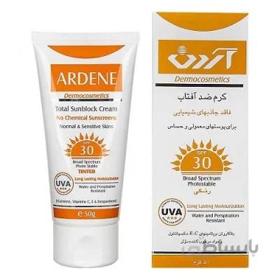 کرم ضد آفتاب رنگی فیزیکال آردن SPF30 مناسب پوست حساس و معمولی 50 گرم ا Ardene Sunscreen Cream