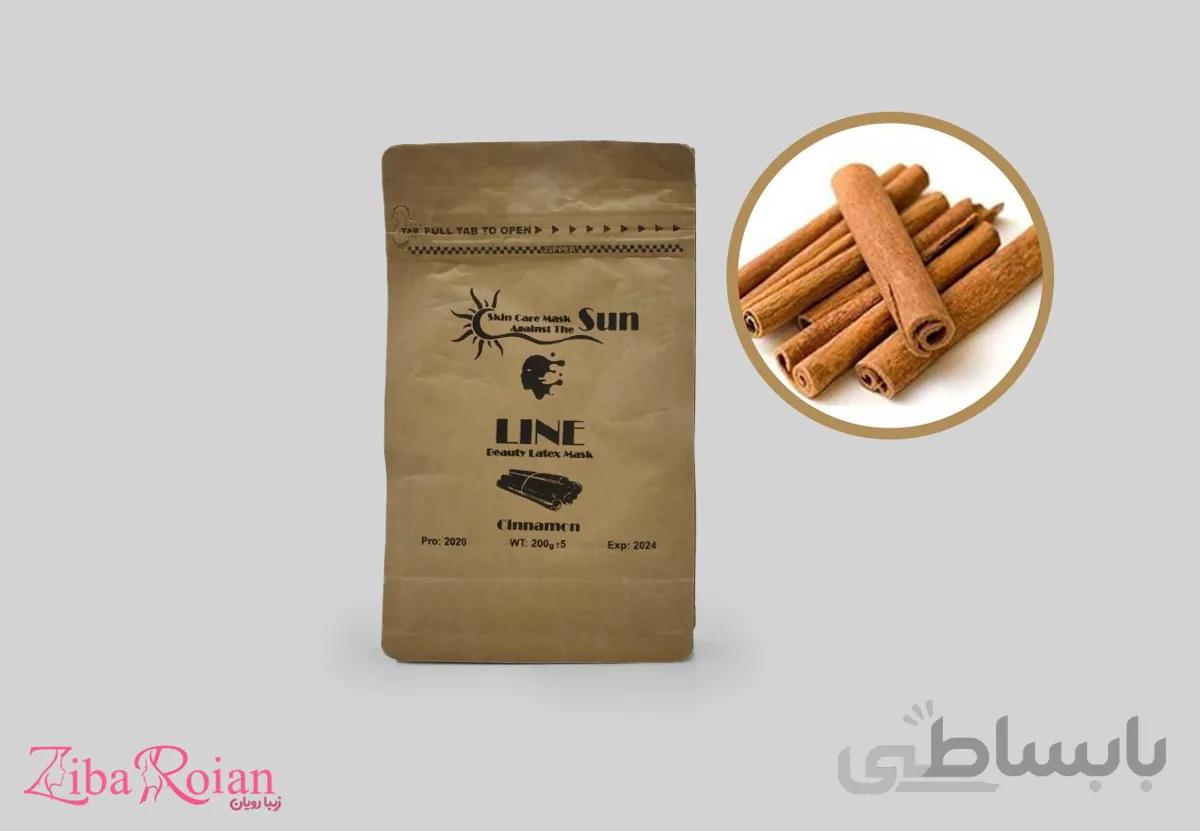 ماسک پودری ادامسی و لاتکسی 2 کاره عصاره دارچین برند سان Sun ساخت کره