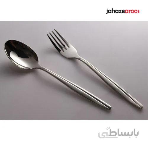 قاشق چنگال 12 پارچه استیل یونیک کد 0003