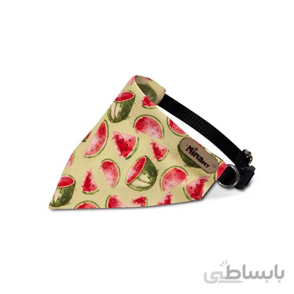 قلاده دستمال گردن گربه نیناپت مدل هندوانه ا Ninapet Collar & Scarf For Cats Watermelon Model