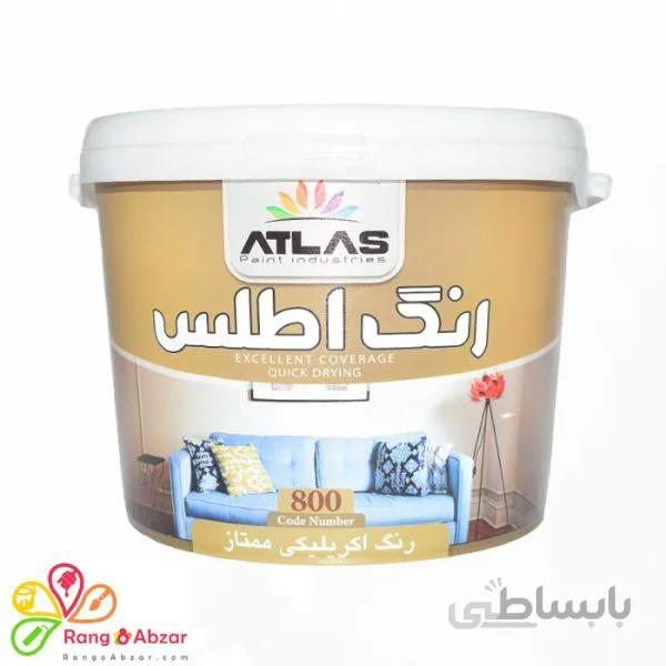 رنگ اکریلیک ساختمان نیمه براق اطلس کد 800 - گالن 5 کیلویی