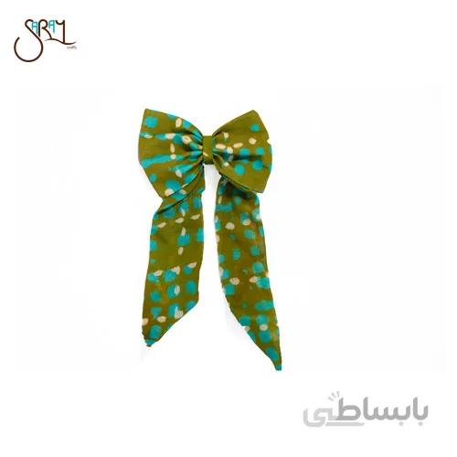 گیره سر پاپیونی دنباله دار با پارچه باتیک مدل 2010