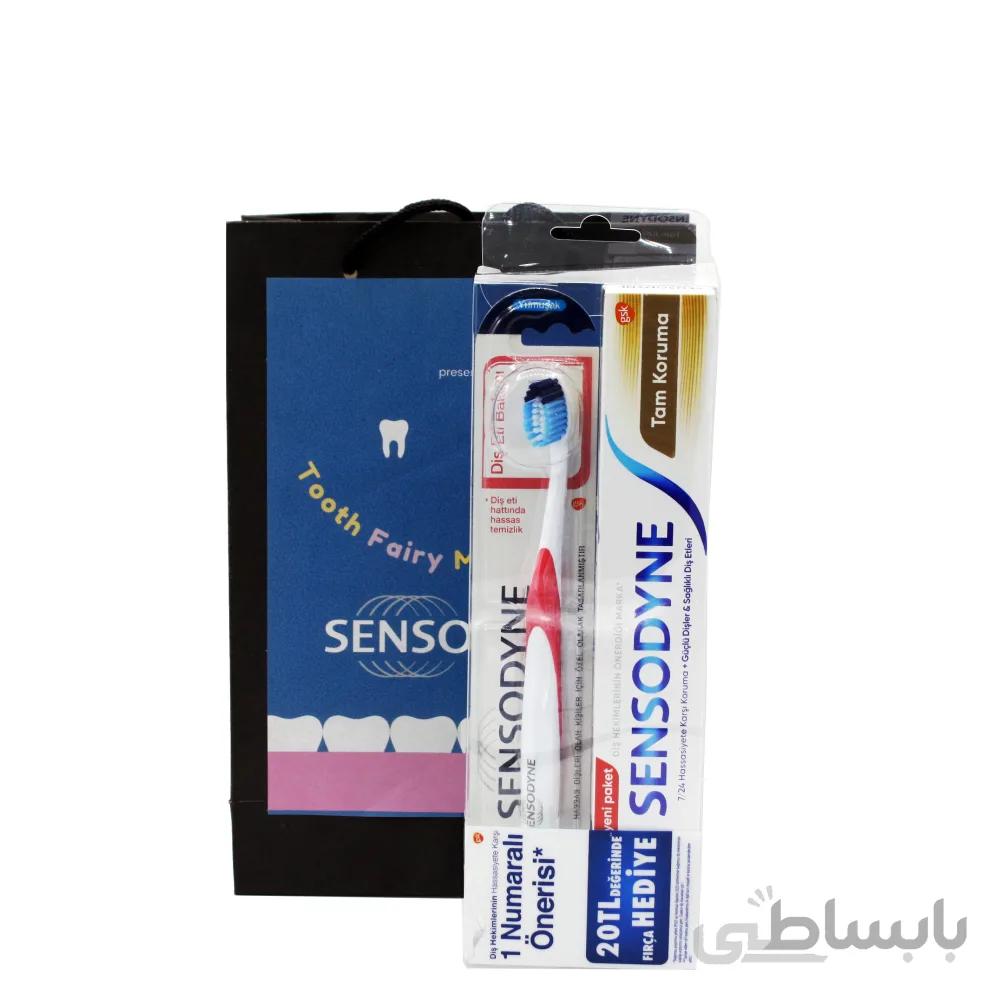 ست مسواک و خمیر دندان sensodyne