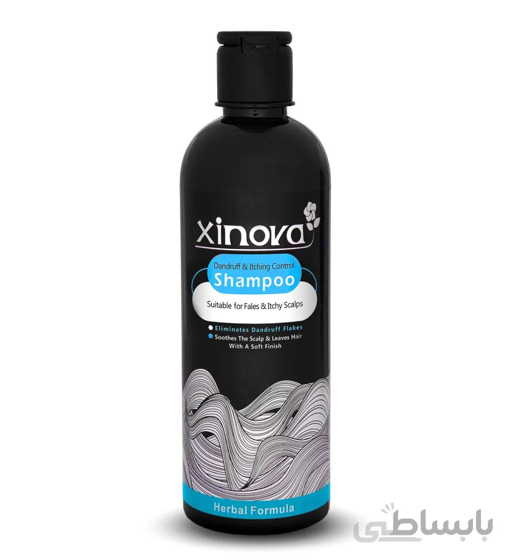 شامپو کنترل کننده شوره و خارش سر مناسب موهای دارای شوره و خارش 400میل ژینووا ا Xinova Dandruff And Itching Control Shampoo 400ml