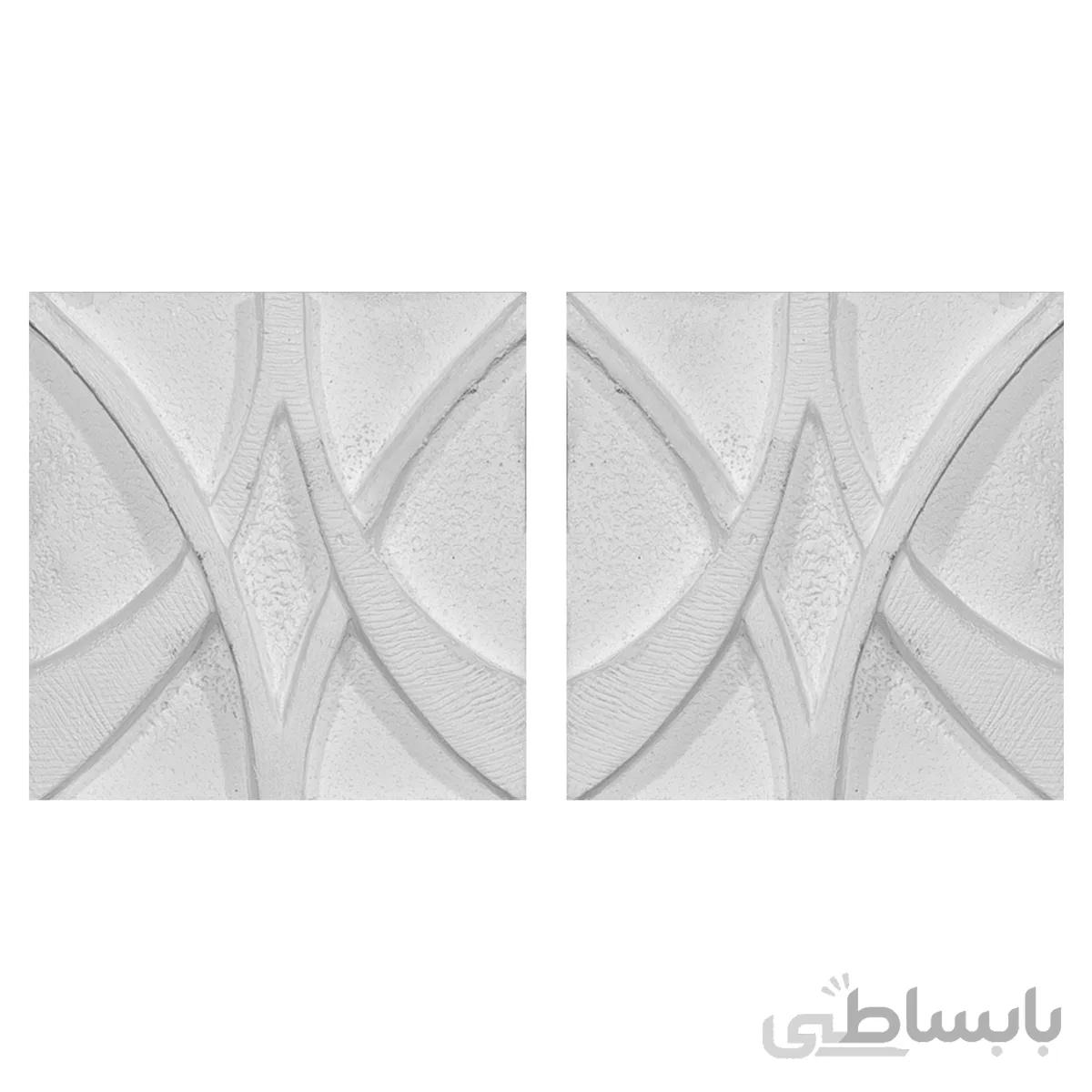 دیوارپوش تندیس و پیکره شهریار مدل آمای کد W1010-10 بسته 2 عددی