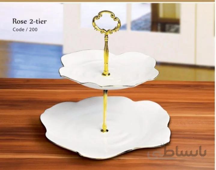 شیرینی خوری دوطبقه لب طلا کد۱۳۲۲۳۲۲۳۳۷۷
