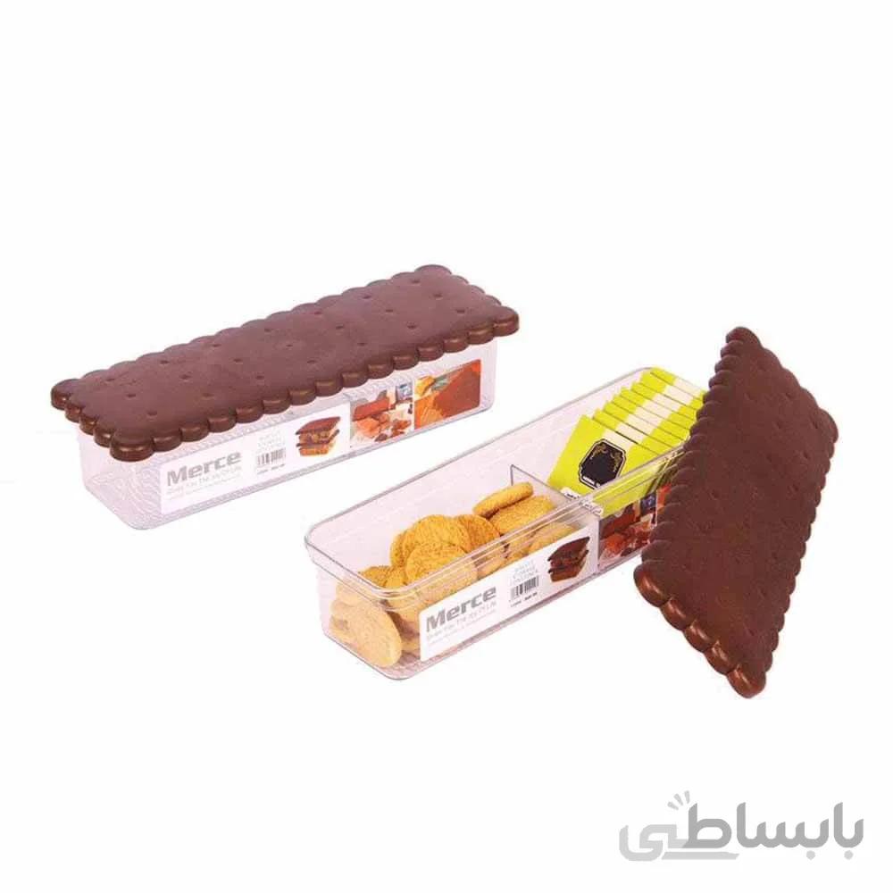 ظرف نگهدارنده طرح بیسکوییت دو قسمتی