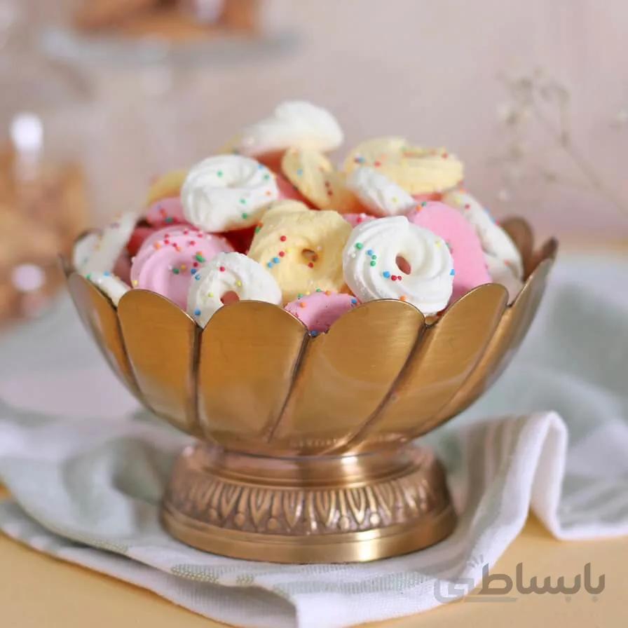 کاسه پایه دار پرطاووسی برنجی کد 62150