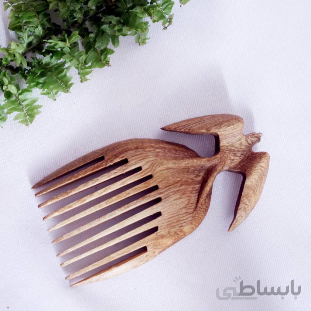 شانه دستساز چوبی طرح پرستوی مهاجر کد ۱۰۲۵۰۹