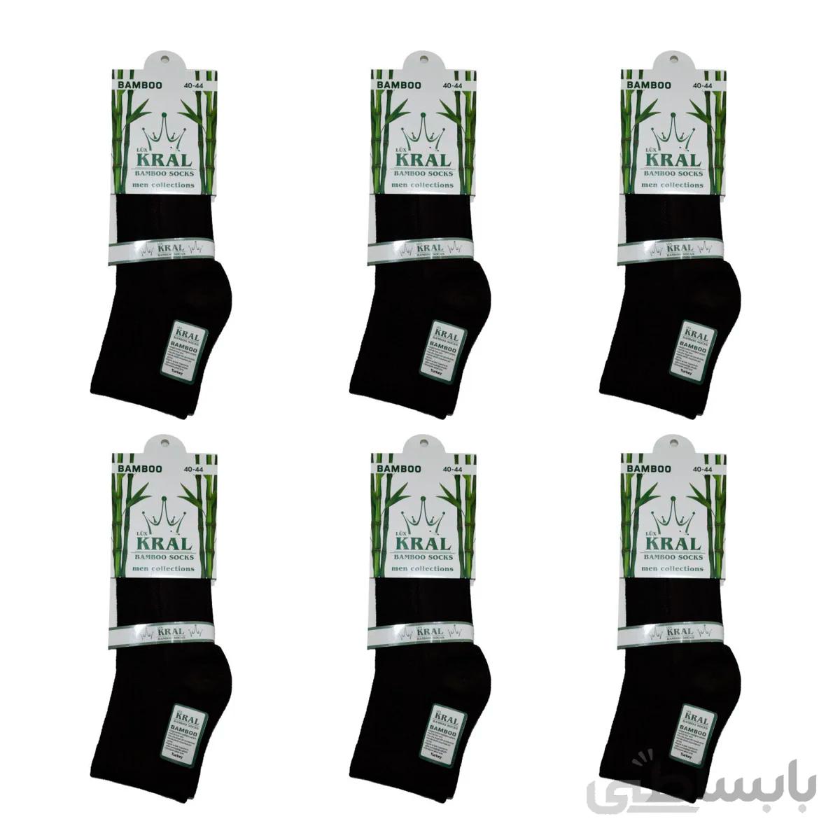 جوراب مردانه کرال کد 65319 بسته 6 عددی