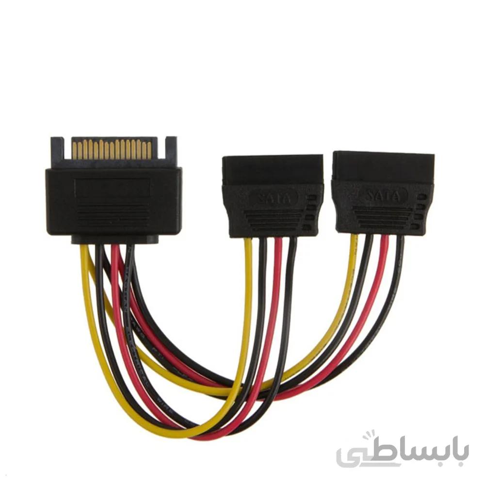 کابل تبدیل برق ۱ به ۲ ساتا مدل S322 طول ۲۰ سانتی متر