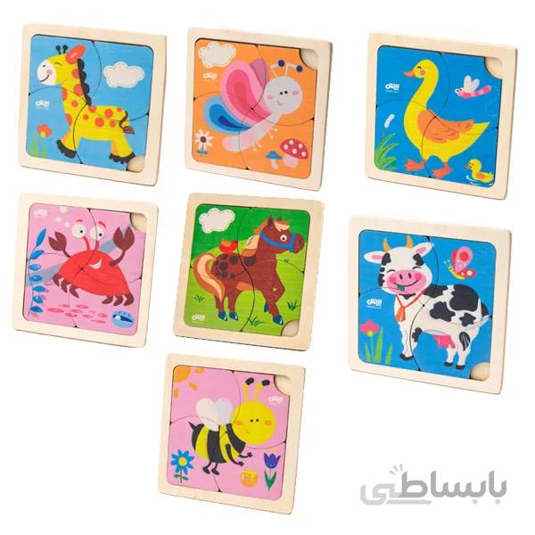 پازل چوبی 4 تکه حیوانات