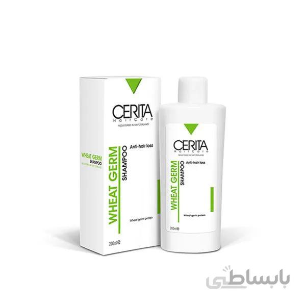 شامپو تقویت كننده مو حاوی پروتئین جوانه گندم 200 میلی لیتر سریتا ا Cerita Wheat Germ Anti Hair Loss Shampoo