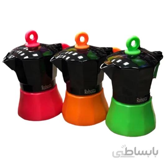 قهوه جوش یک نفره رنگی - موکاپات ربوستا | Robousta Moka pot